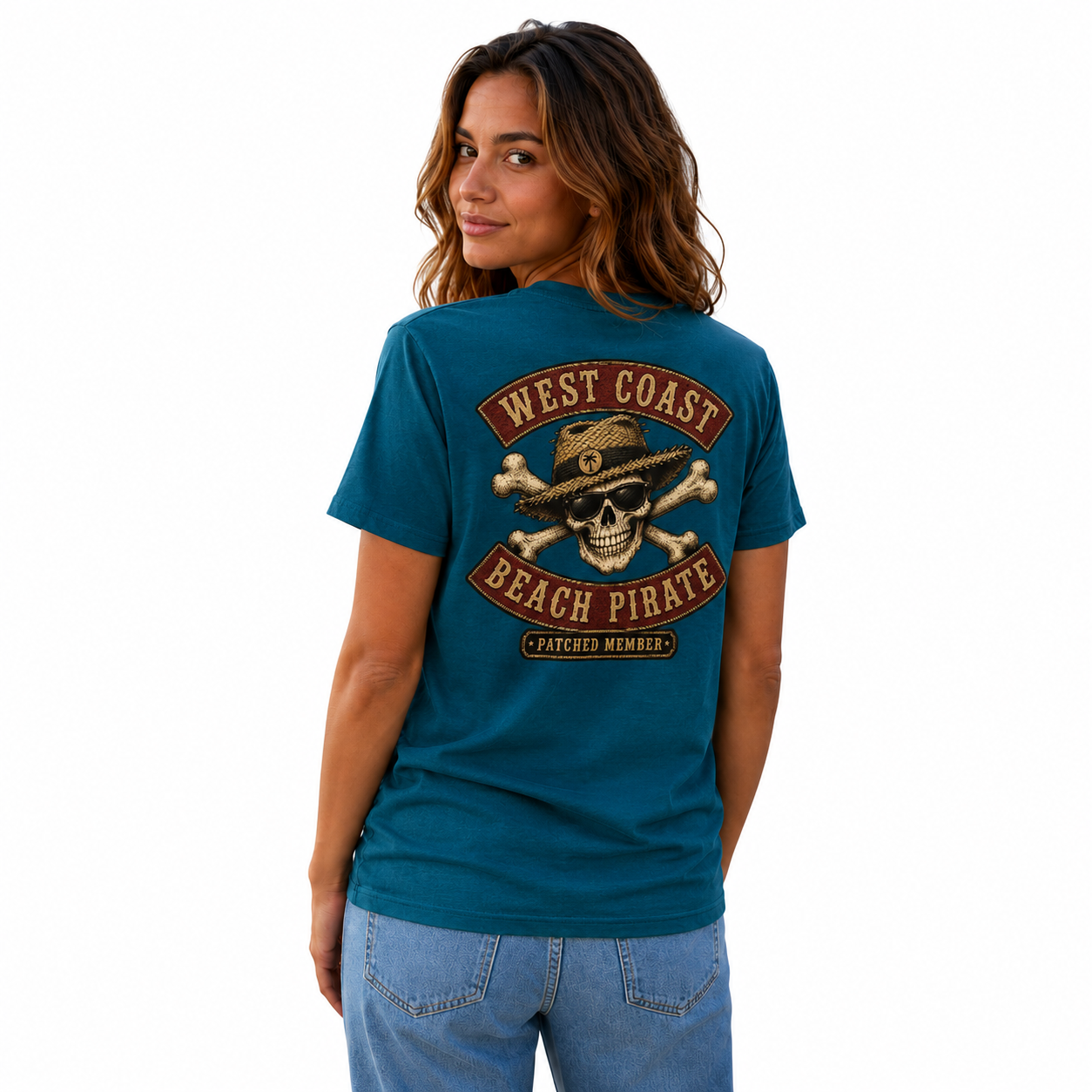 Deep Teal - Back - Model